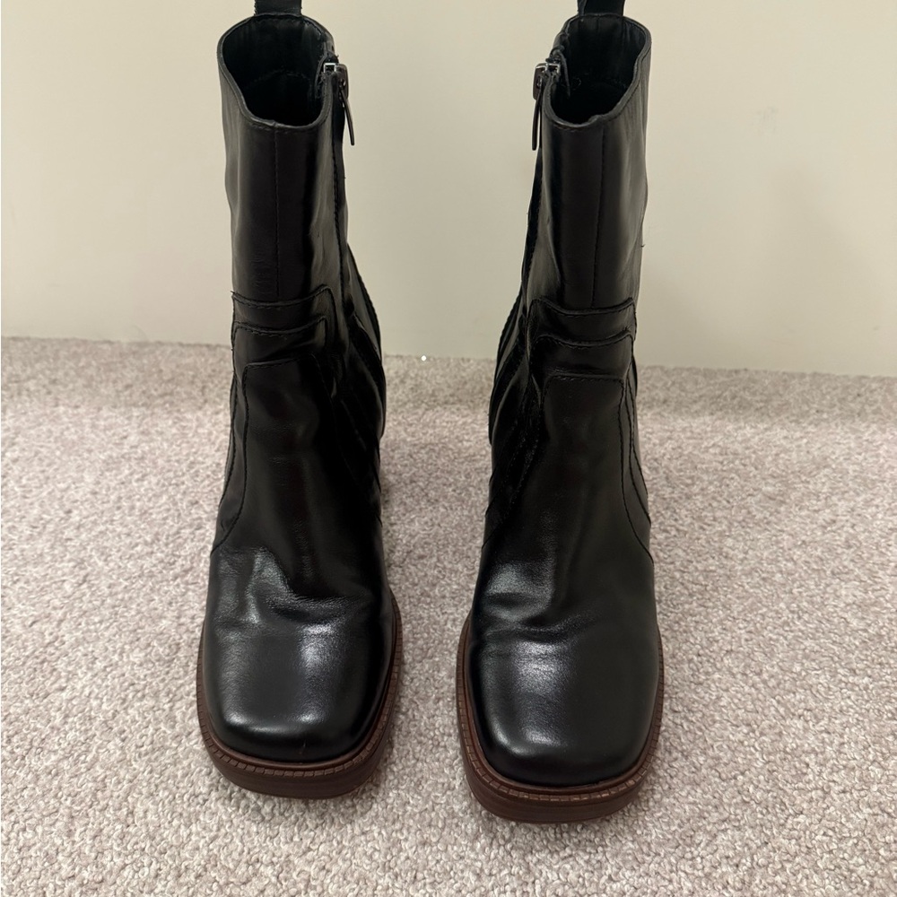 Women's Black Leather Boots